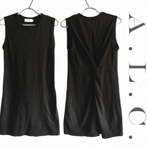 A.l.c. Black dress with twist knot and opening at the back size S